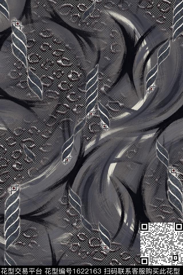 笔触中老年抽象数码印花华亿平台下载（图片编号: 1622163） - 瓦栏（Walan）