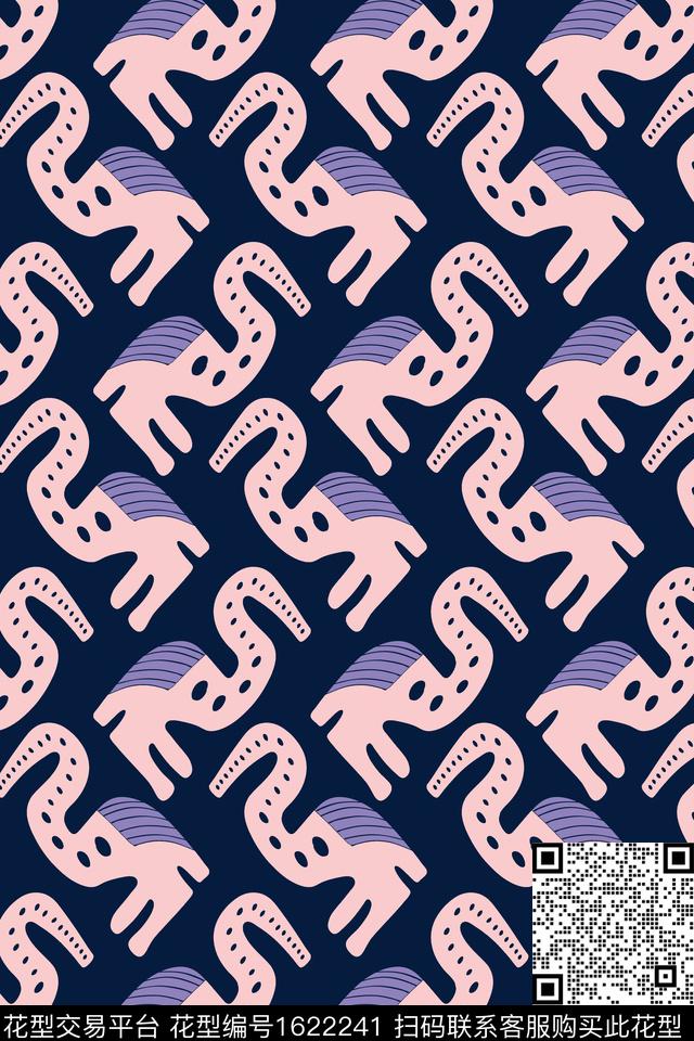 趣味抽象部落风传统印花华亿平台下载（图片编号: 1622241） - 瓦栏（Walan）