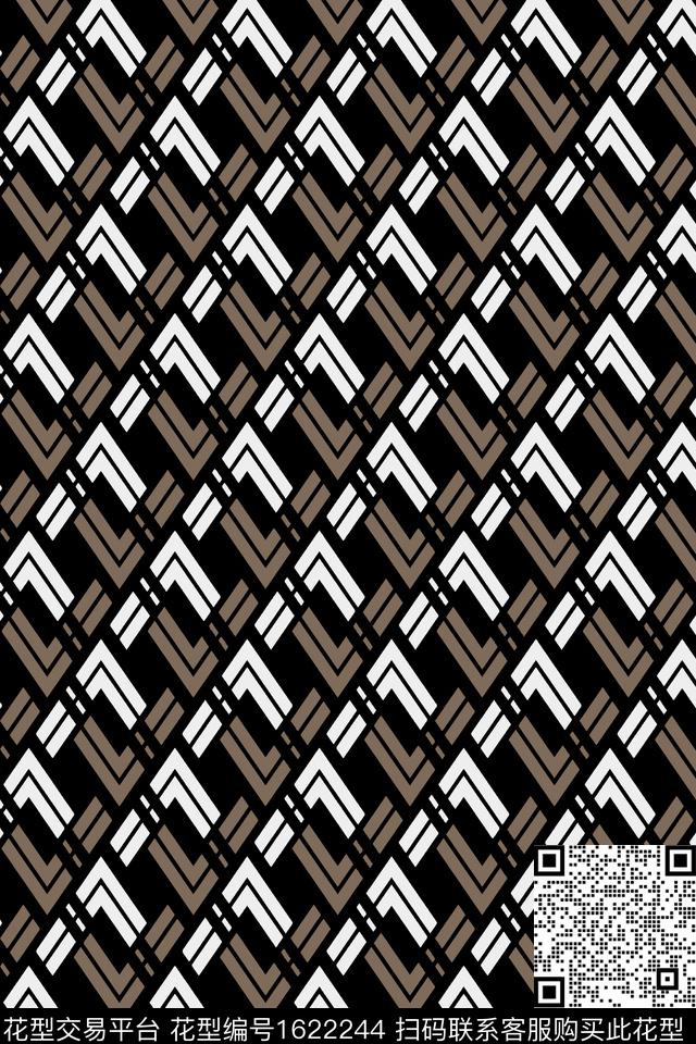 几何条纹传统印花华亿平台下载（图片编号: 1622244） - 瓦栏（Walan）