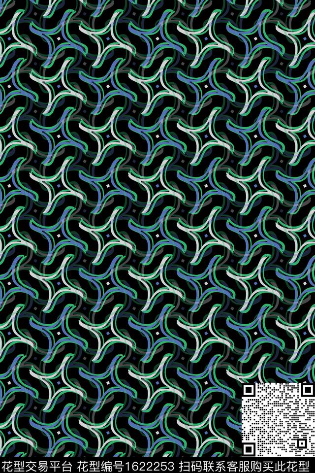 几何趣味飞镖数码印花华亿平台下载（图片编号: 1622253） - 瓦栏（Walan）