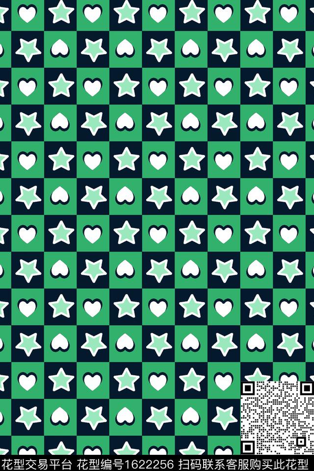 星星趣味爱心传统印花华亿平台下载（图片编号: 1622256） - 瓦栏（Walan）