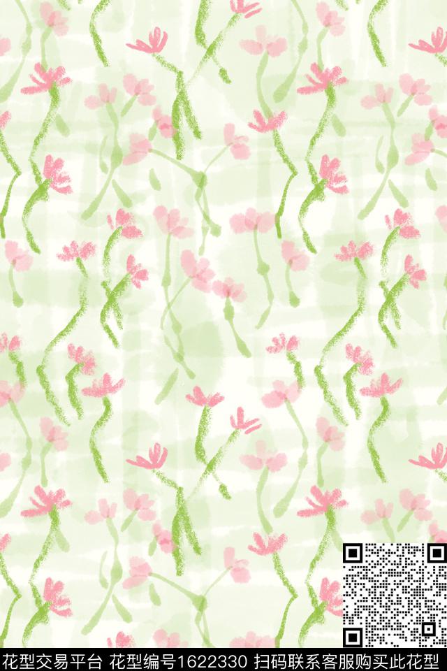 小清新花卉小碎花数码印花华亿平台下载（图片编号: 1622330） - 瓦栏（Walan）