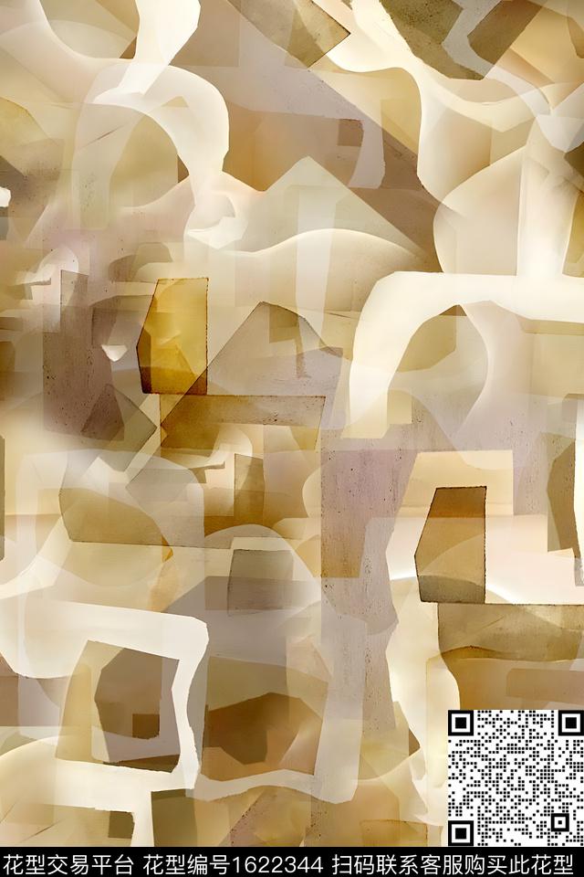 水彩抽象数码印花华亿平台下载（图片编号: 1622344） - 瓦栏（Walan）