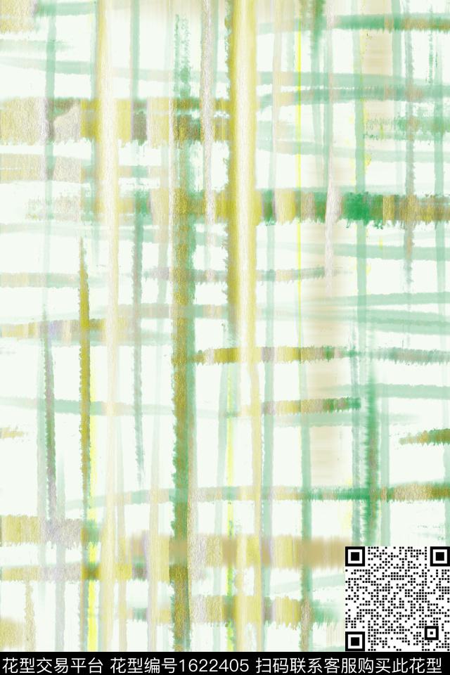 小清新水彩条纹数码印花华亿平台下载（图片编号: 1622405） - 瓦栏（Walan）