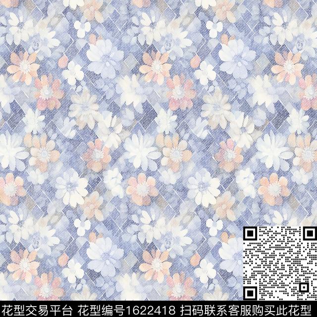 植物肌理条纹数码印花华亿平台下载（图片编号: 1622418） - 瓦栏（Walan）