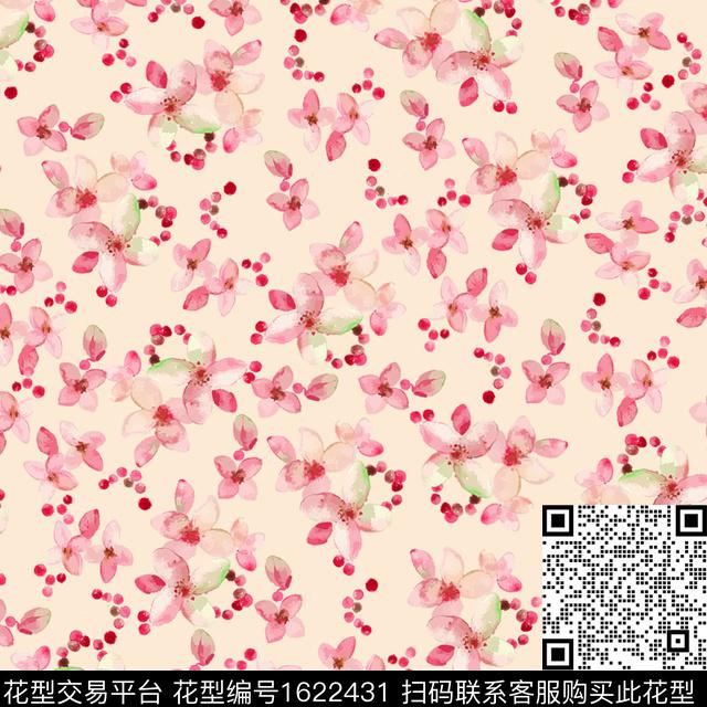 花卉春夏华亿平台小碎花数码印花华亿平台下载（图片编号: 1622431） - 瓦栏（Walan）