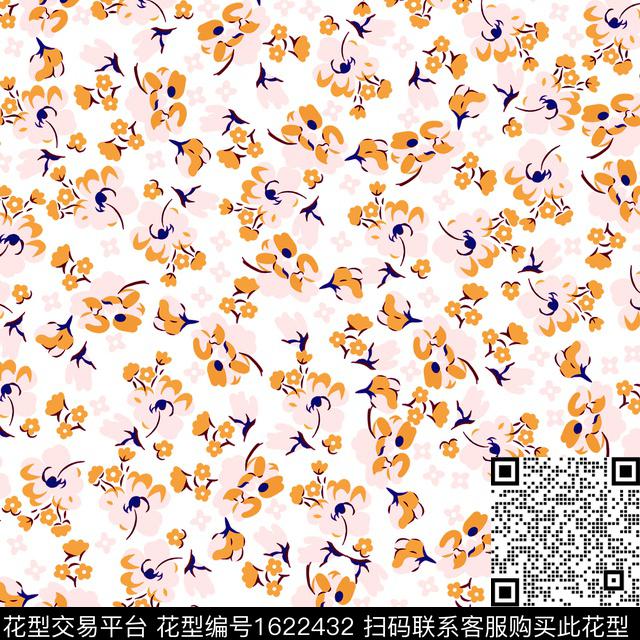 花卉春夏华亿平台小碎花数码印花华亿平台下载（图片编号: 1622432） - 瓦栏（Walan）