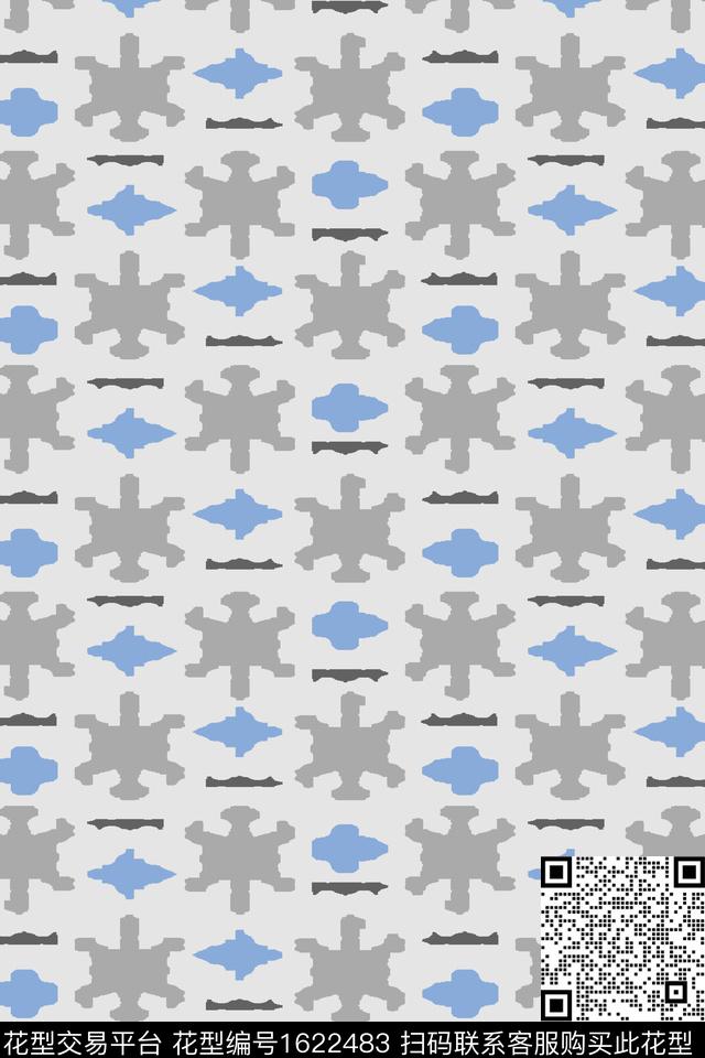 抽象符号连续传统印花华亿平台下载（图片编号: 1622483） - 瓦栏（Walan）