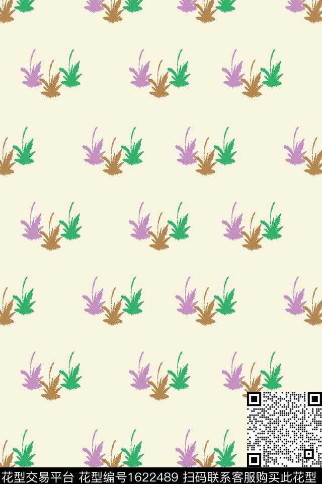 清爽小清新草数码印花华亿平台下载（图片编号: 1622489） - 瓦栏（Walan）