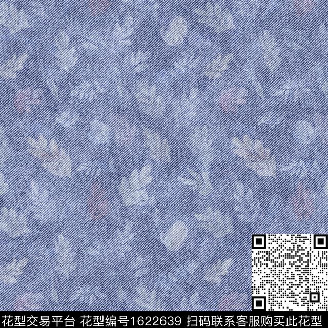 肌理叶子布纹数码印花华亿平台下载（图片编号: 1622639） - 瓦栏（Walan）