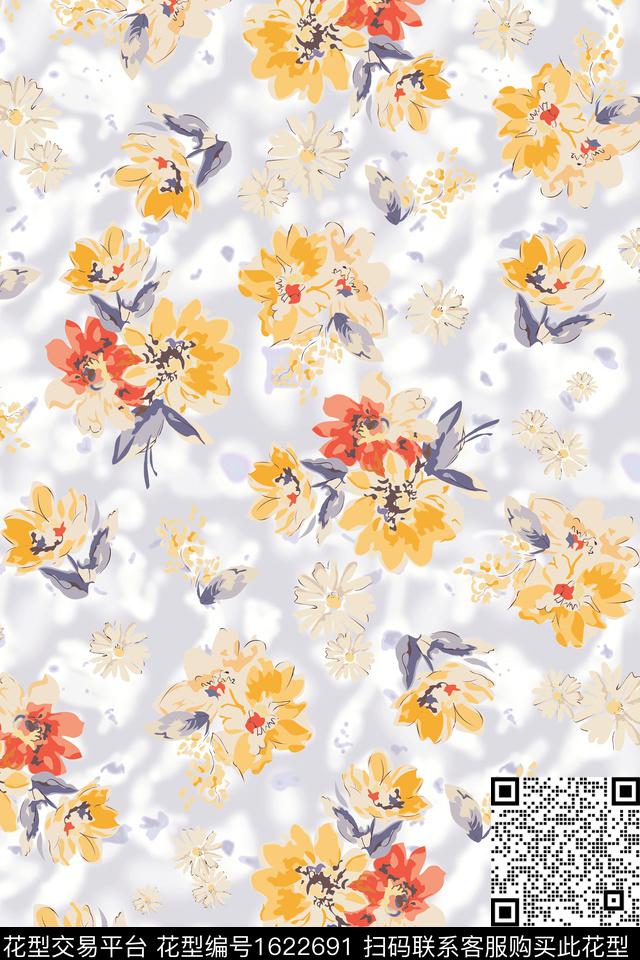 年轻女装花卉春夏华亿平台数码印花华亿平台下载（图片编号: 1622691） - 瓦栏（Walan）