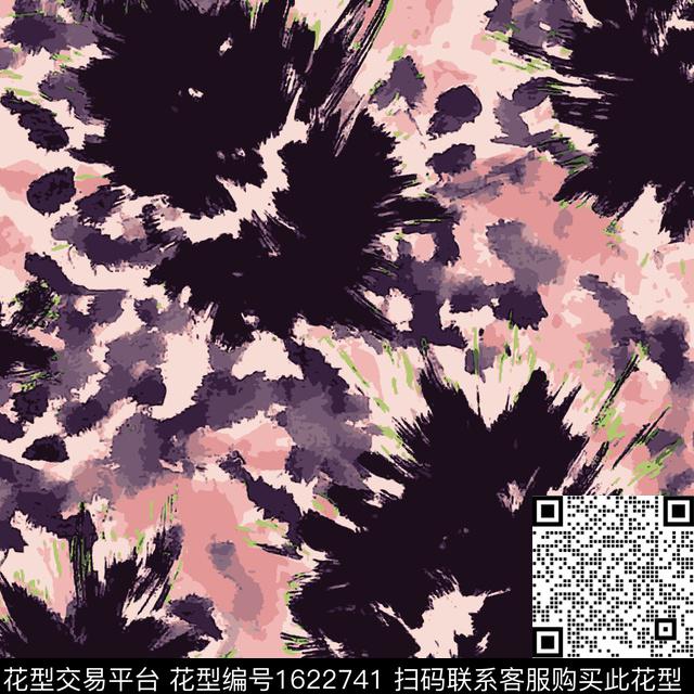 抽象抽象花卉数码印花华亿平台下载（图片编号: 1622741） - 瓦栏（Walan）