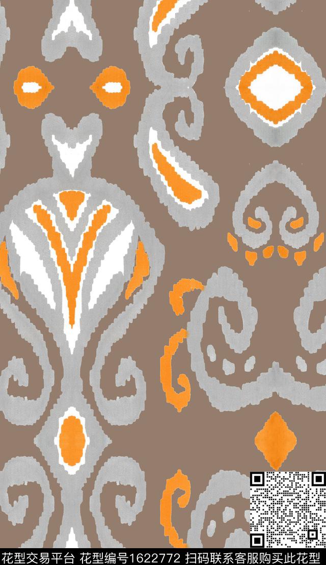 民族风纹样数码印花华亿平台下载（图片编号: 1622772） - 瓦栏（Walan）