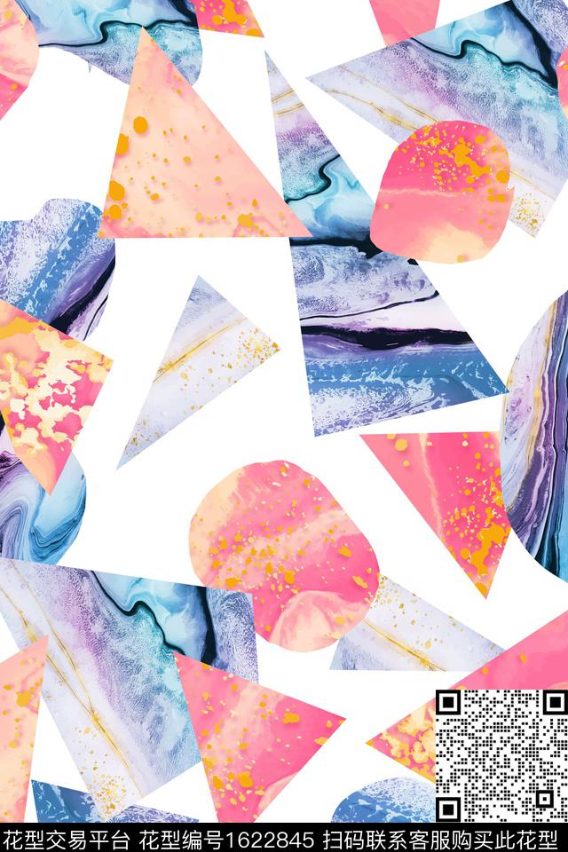 泳装华亿平台抽象水彩数码印花华亿平台下载（图片编号: 1622845） - 瓦栏（Walan）