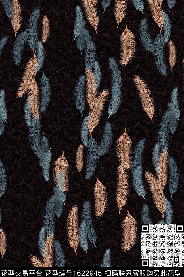 雕印华亿平台中老年羽毛数码印花华亿平台下载（图片编号: 1622945） - 瓦栏（Walan）