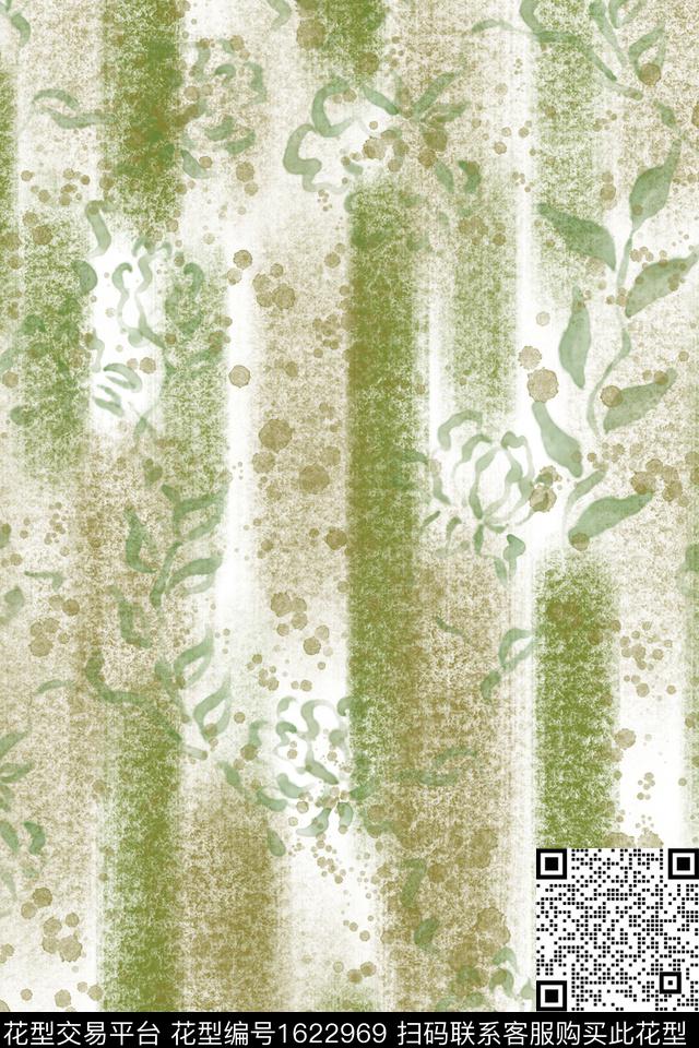 肌理绿植树叶朦胧花卉数码印花华亿平台下载（图片编号: 1622969） - 瓦栏（Walan）