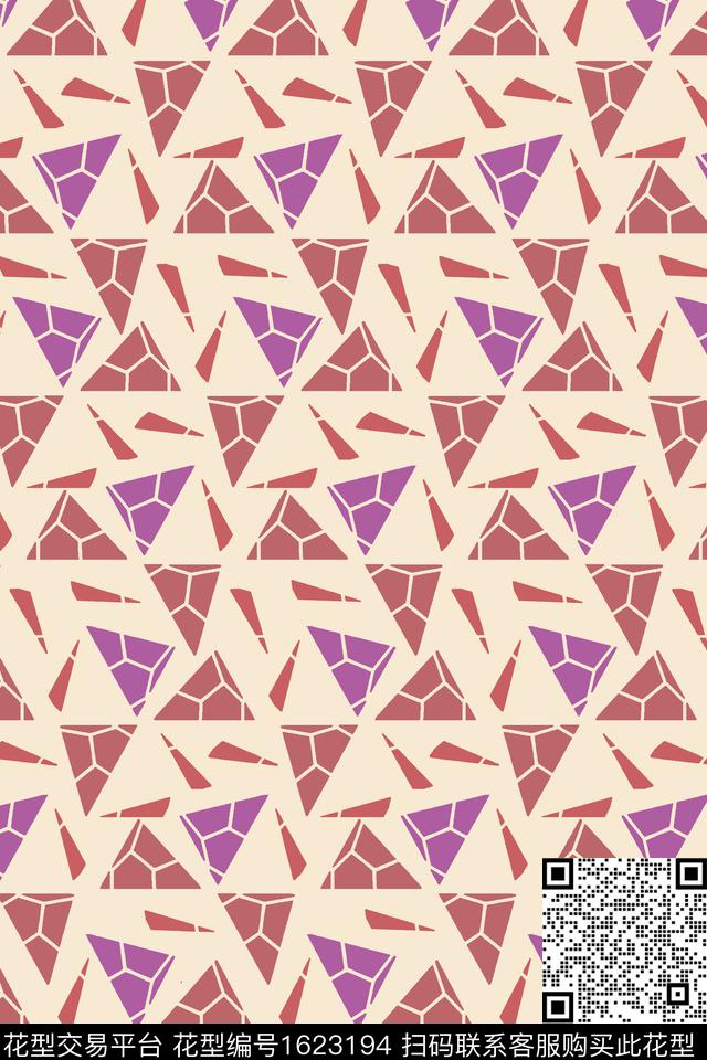 几何龟纹三角形传统印花华亿平台下载（图片编号: 1623194） - 瓦栏（Walan）