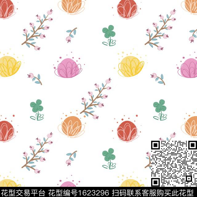 花卉小碎花小清新数码印花华亿平台下载（图片编号: 1623296） - 瓦栏（Walan）