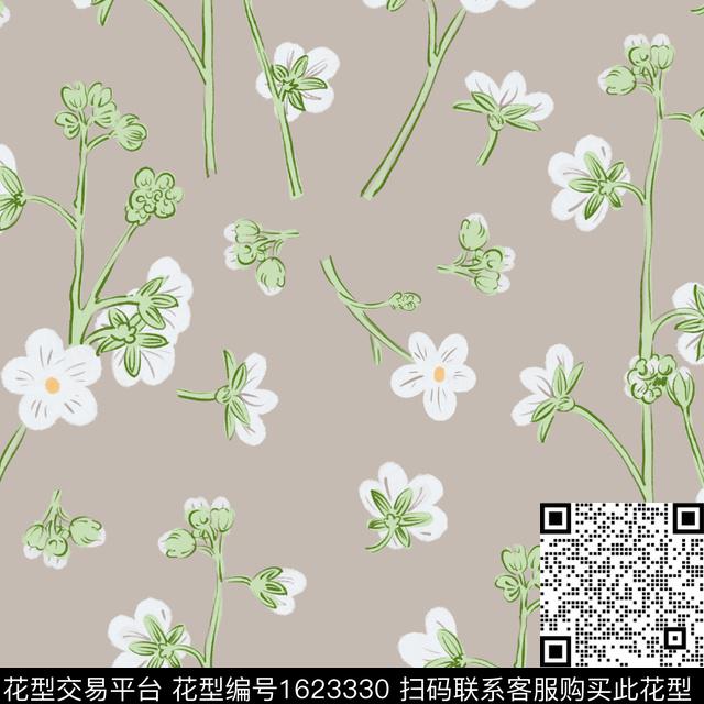 花卉连衣裙年轻女装传统印花华亿平台下载（图片编号: 1623330） - 瓦栏（Walan）