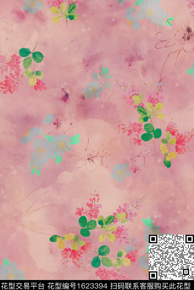 中老年花卉影花数码印花华亿平台下载（图片编号: 1623394） - 瓦栏（Walan）