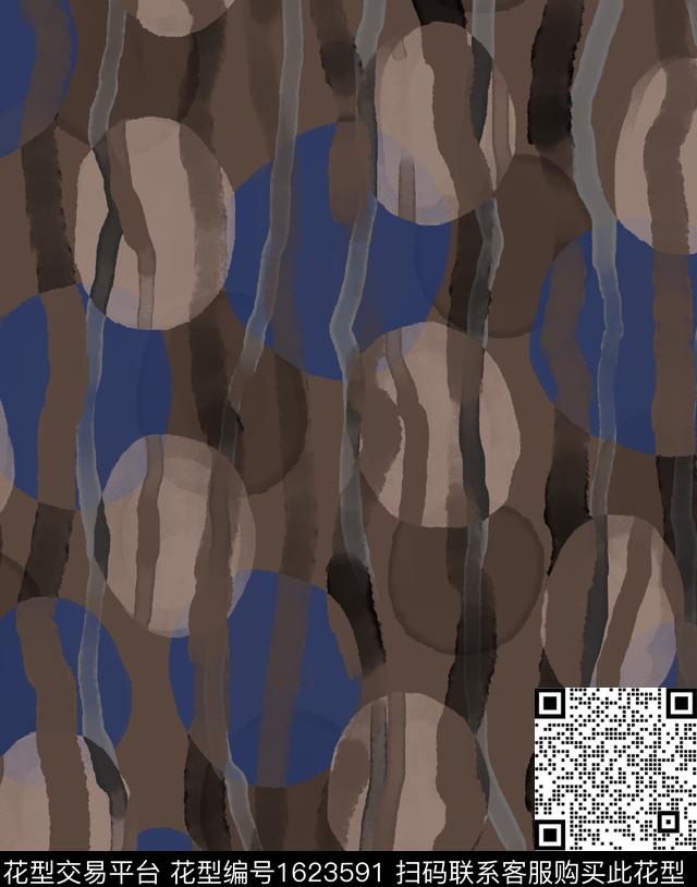 水彩几何条纹数码印花华亿平台下载（图片编号: 1623591） - 瓦栏（Walan）