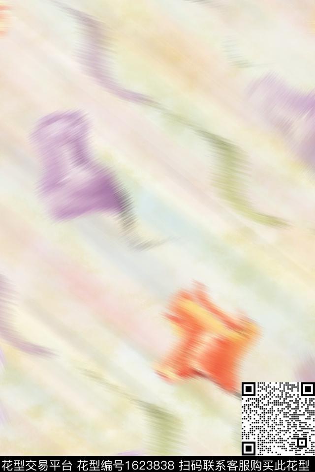 抽象模糊数码印花华亿平台下载（图片编号: 1623838） - 瓦栏（Walan）