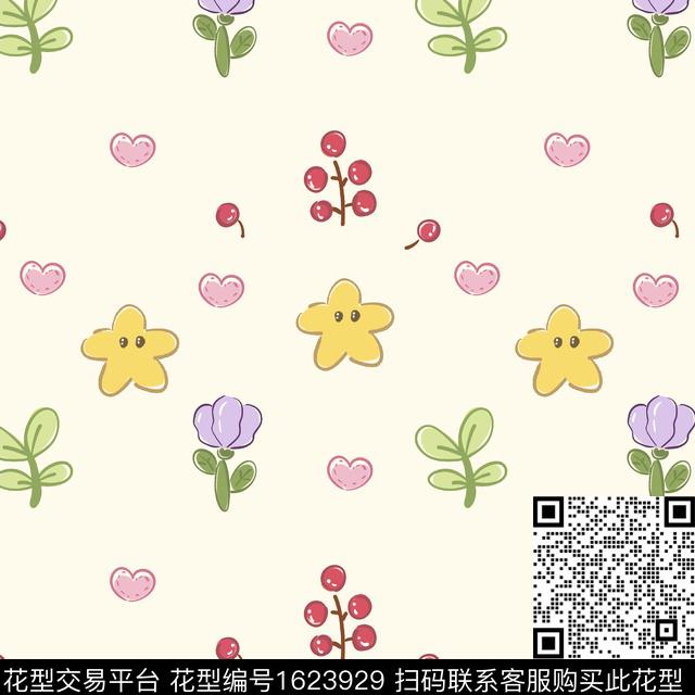 植物可爱小碎花传统印花华亿平台下载（图片编号: 1623929） - 瓦栏（Walan）
