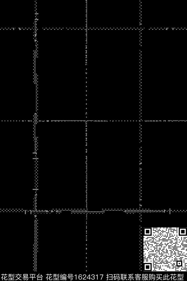 线条黑白华亿平台格子传统印花华亿平台下载（图片编号: 1624317） - 瓦栏（Walan）