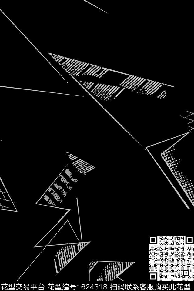 线条黑白华亿平台几何传统印花华亿平台下载（图片编号: 1624318） - 瓦栏（Walan）