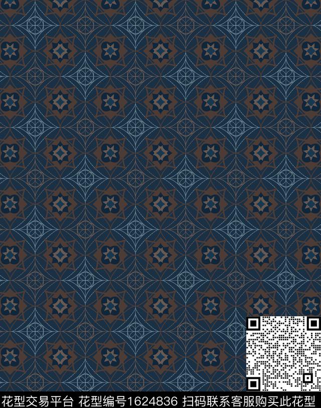 大牌风格子几何传统印花华亿平台下载（图片编号: 1624836） - 瓦栏（Walan）