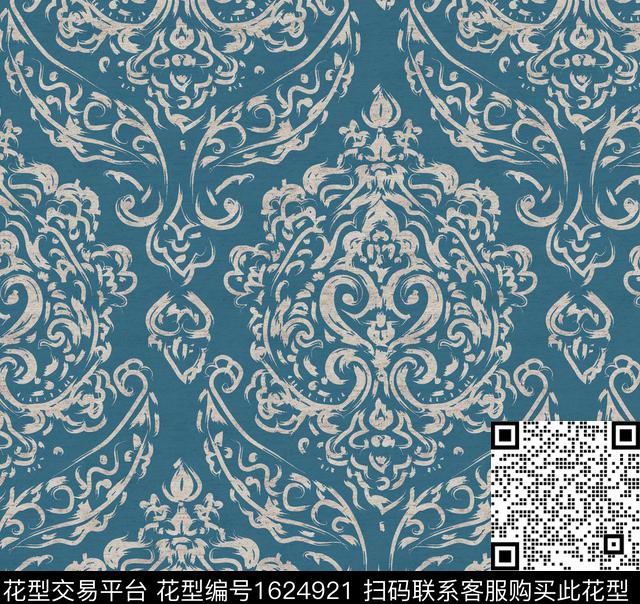 民族风民族纹样中老年数码印花华亿平台下载（图片编号: 1624921） - 瓦栏（Walan）