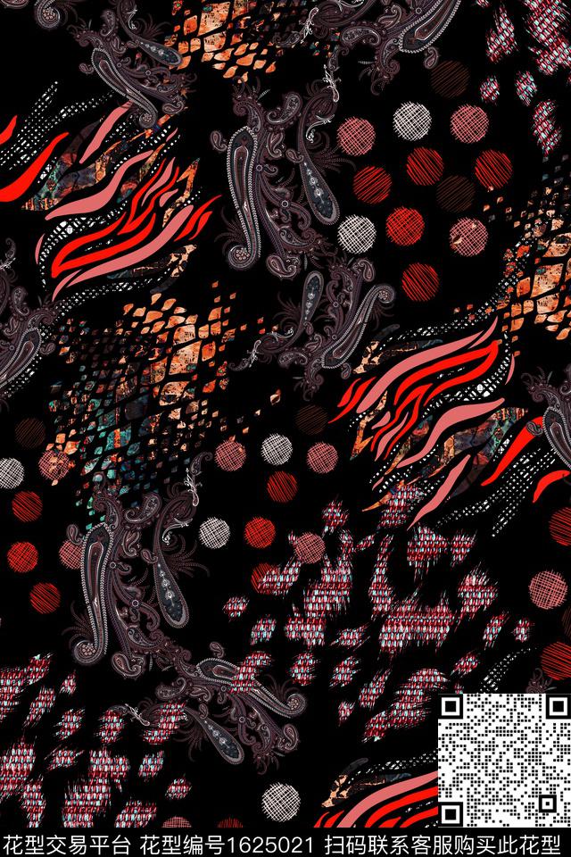 民族风波点中老年数码印花华亿平台下载（图片编号: 1625021） - 瓦栏（Walan）