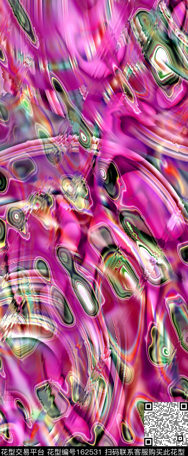 抽象肌理分形图案数码印花华亿平台下载（图片编号: 162531） - 瓦栏（Walan）
