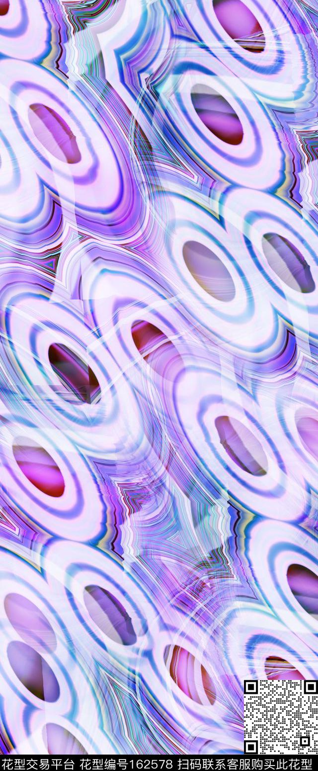 长巾绚丽圈数码印花华亿平台下载（图片编号: 162578） - 瓦栏（Walan）