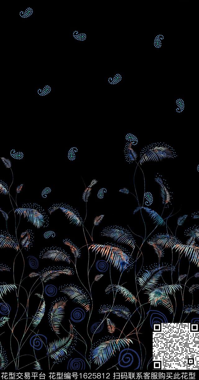 定位花绿植树叶中老年数码印花华亿平台下载（图片编号: 1625812） - 瓦栏（Walan）