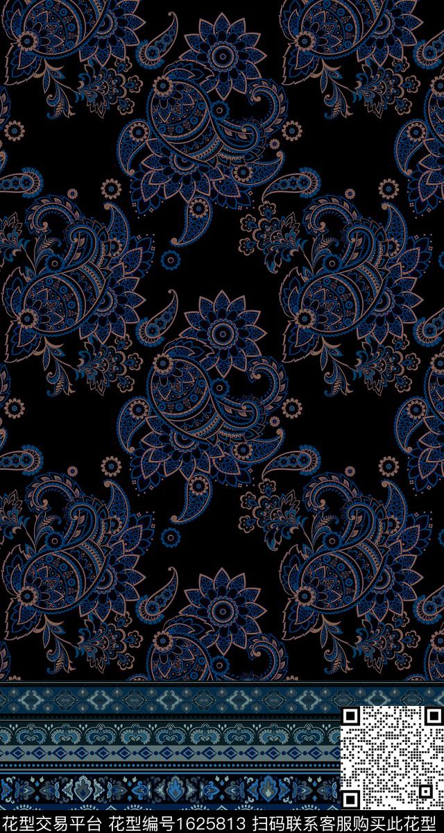 定位花民族花卉中老年数码印花华亿平台下载（图片编号: 1625813） - 瓦栏（Walan）