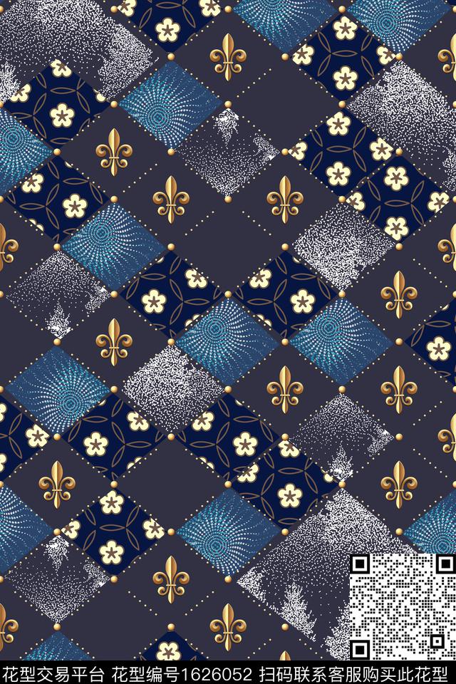 小碎花中老年格子数码印花华亿平台下载（图片编号: 1626052） - 瓦栏（Walan）