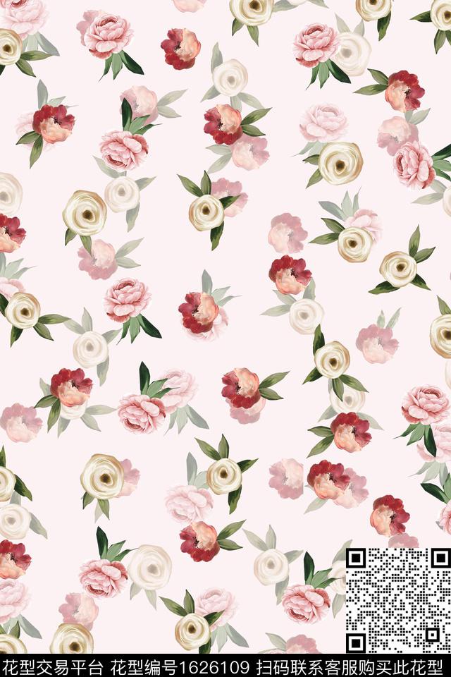 花卉小碎花影花数码印花华亿平台下载（图片编号: 1626109） - 瓦栏（Walan）