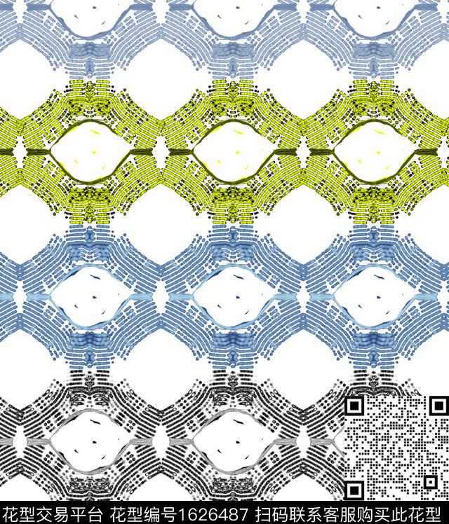 混合拼接几何抽象数码印花华亿平台下载（图片编号: 1626487） - 瓦栏（Walan）