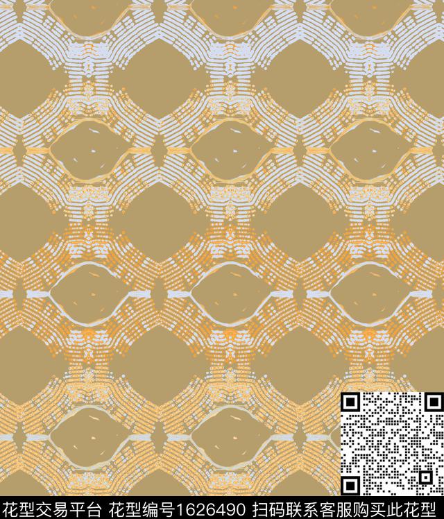 混合拼接几何抽象数码印花华亿平台下载（图片编号: 1626490） - 瓦栏（Walan）