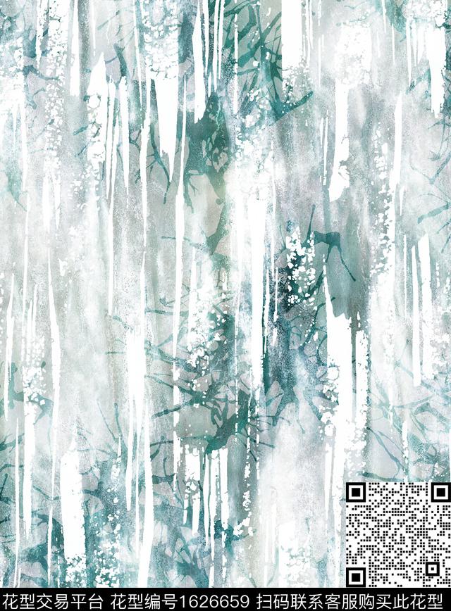 年轻女装植物底纹数码印花华亿平台下载（图片编号: 1626659） - 瓦栏（Walan）