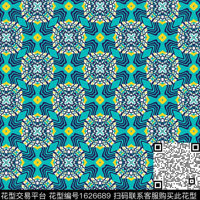 圆形装饰纹欧式图案团纹数码印花华亿平台下载（图片编号: 1626689） - 瓦栏（Walan）