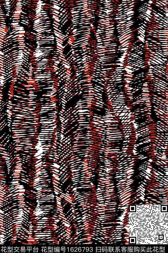 条纹抽象线条数码印花华亿平台下载（图片编号: 1626793） - 瓦栏（Walan）