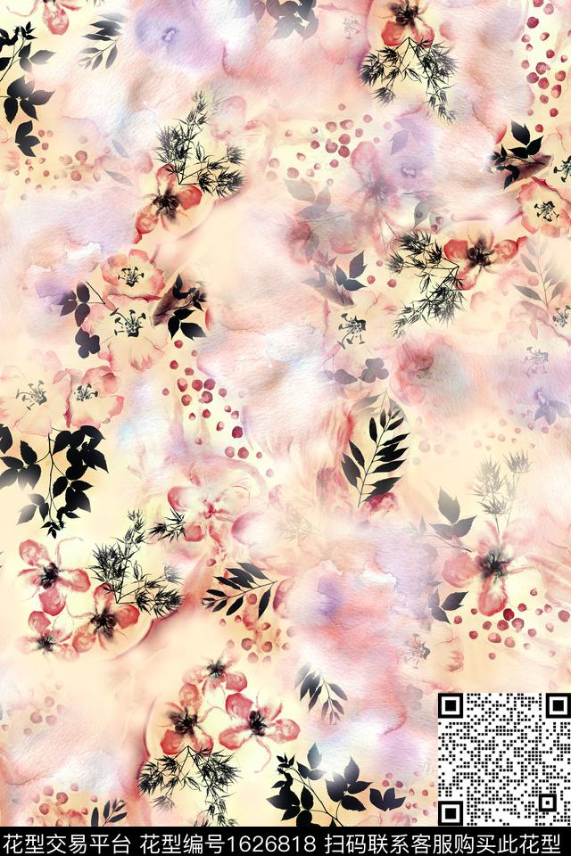 年轻女装花卉春夏华亿平台数码印花华亿平台下载（图片编号: 1626818） - 瓦栏（Walan）