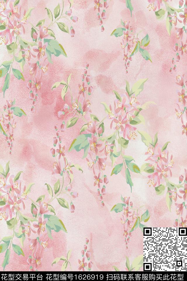 花卉春夏花卉年轻女装数码印花华亿平台下载（图片编号: 1626919） - 瓦栏（Walan）