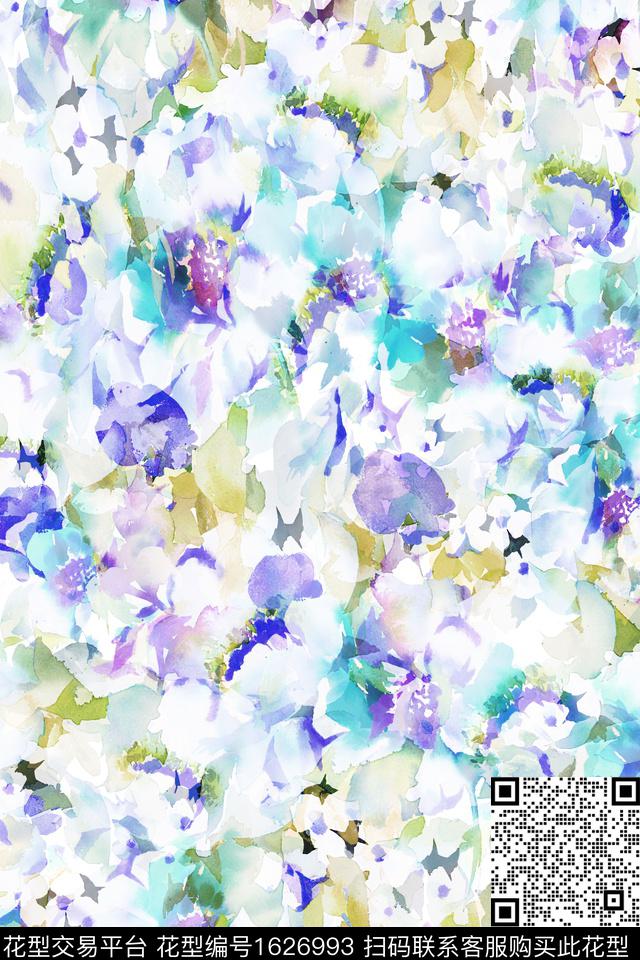 水彩抽象数码印花华亿平台下载（图片编号: 1626993） - 瓦栏（Walan）