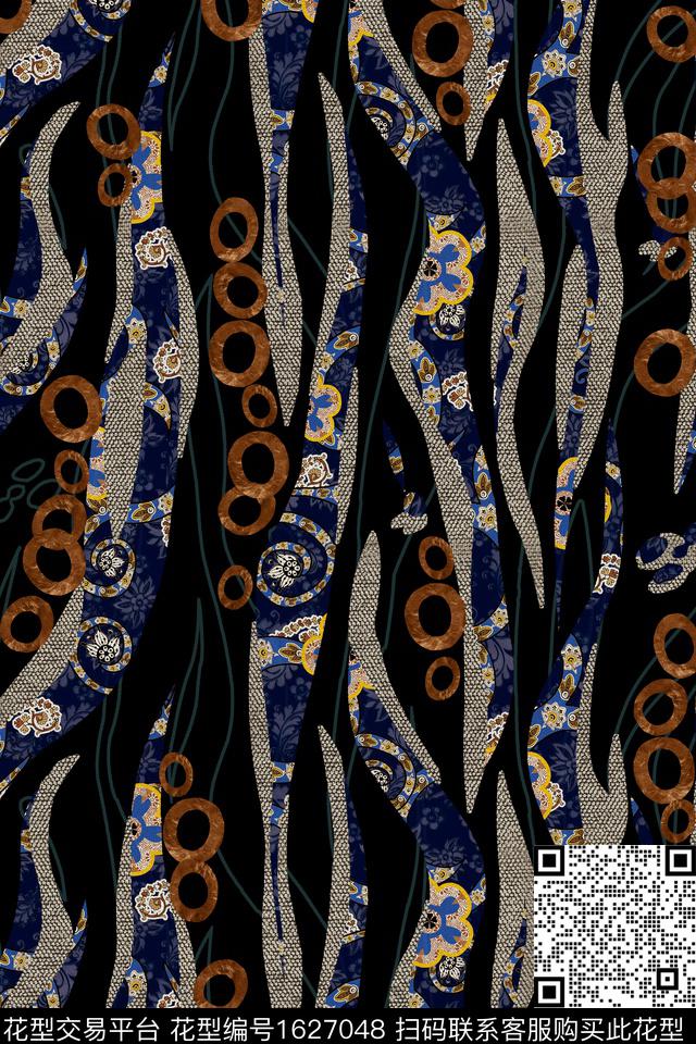 花卉中老年民族风数码印花华亿平台下载（图片编号: 1627048） - 瓦栏（Walan）