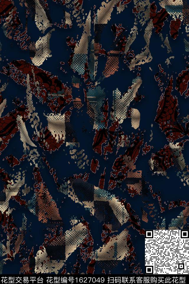 纹理中老年抽象数码印花华亿平台下载（图片编号: 1627049） - 瓦栏（Walan）