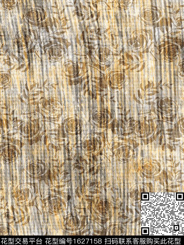 花卉纹理影花数码印花华亿平台下载（图片编号: 1627158） - 瓦栏（Walan）