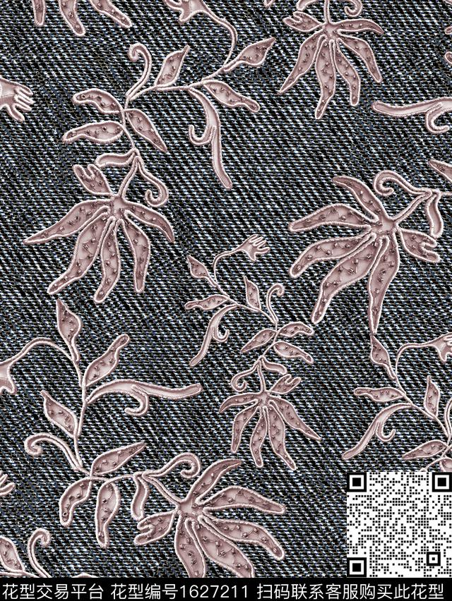 中老年抽象花卉植物数码印花华亿平台下载（图片编号: 1627211） - 瓦栏（Walan）